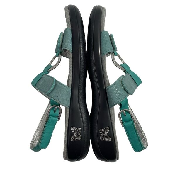 Alegria Sandal Julie Metallic Aqua Slingback Women’s Shoes Size US 10 | EU 40 - Picture 5 of 8